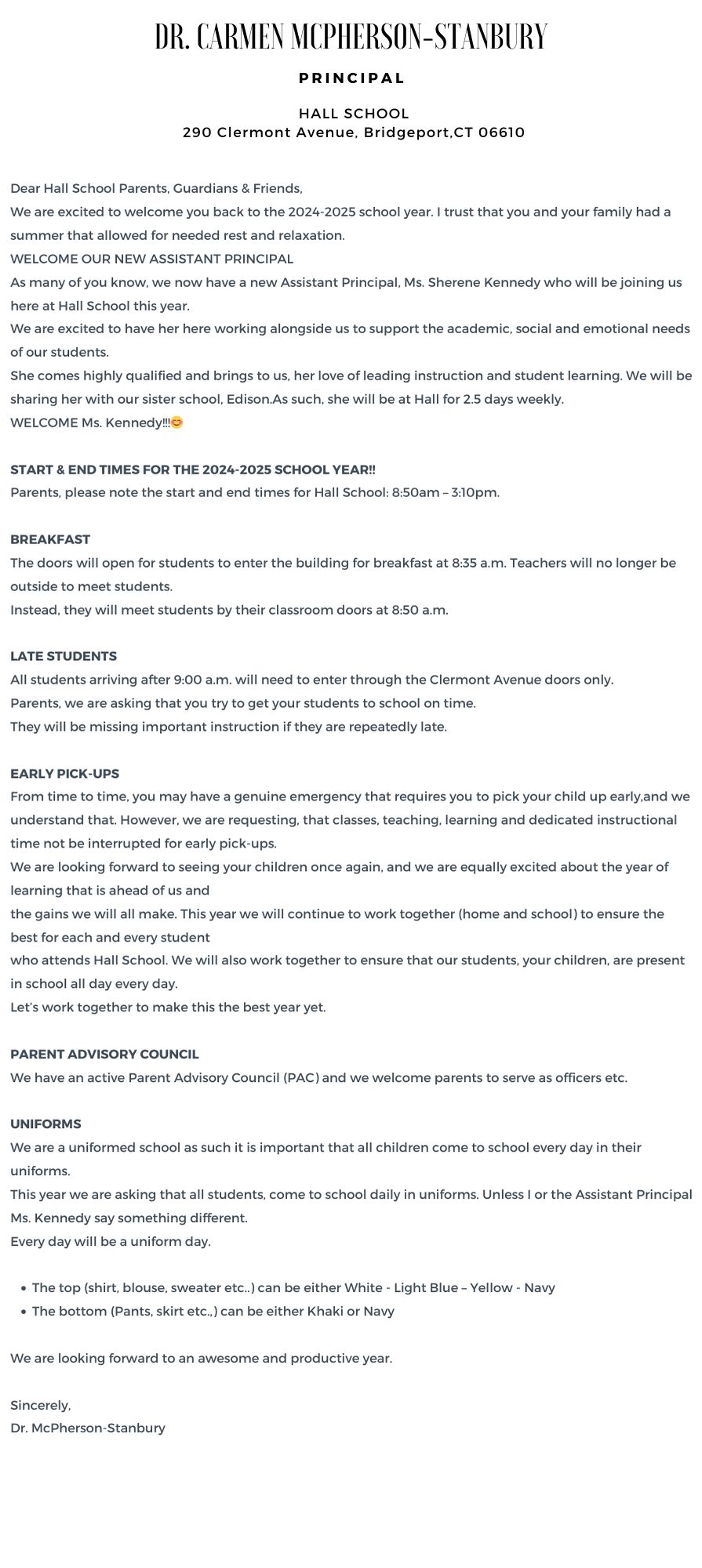 principal's message